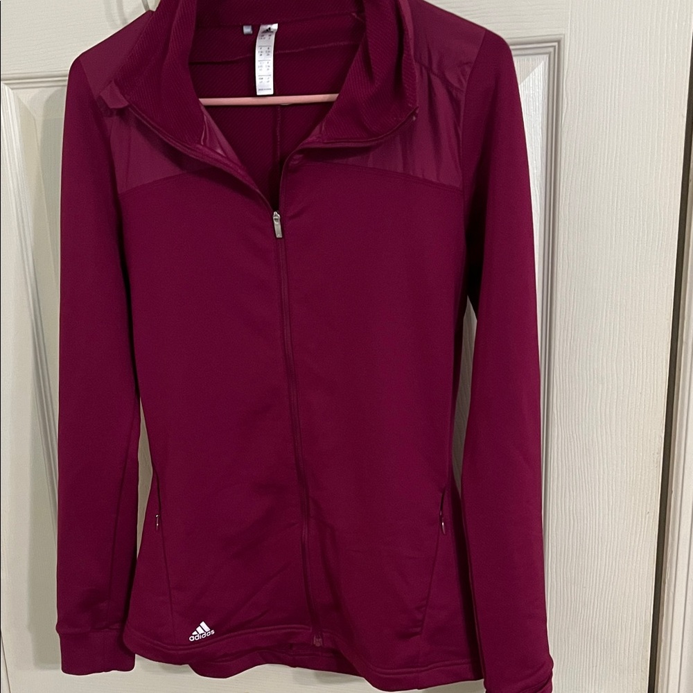 Adidas Women's Burgundy Full-Zip Jacket